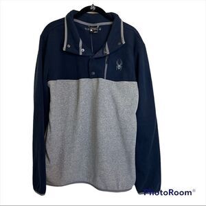 Spyder Two Tone Performance Fleece 4 snap Size M NWT